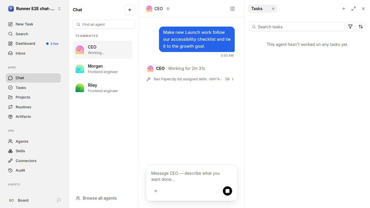 Actual failure browser state for chat-features.runner-opencode.local.projects.project-defaults