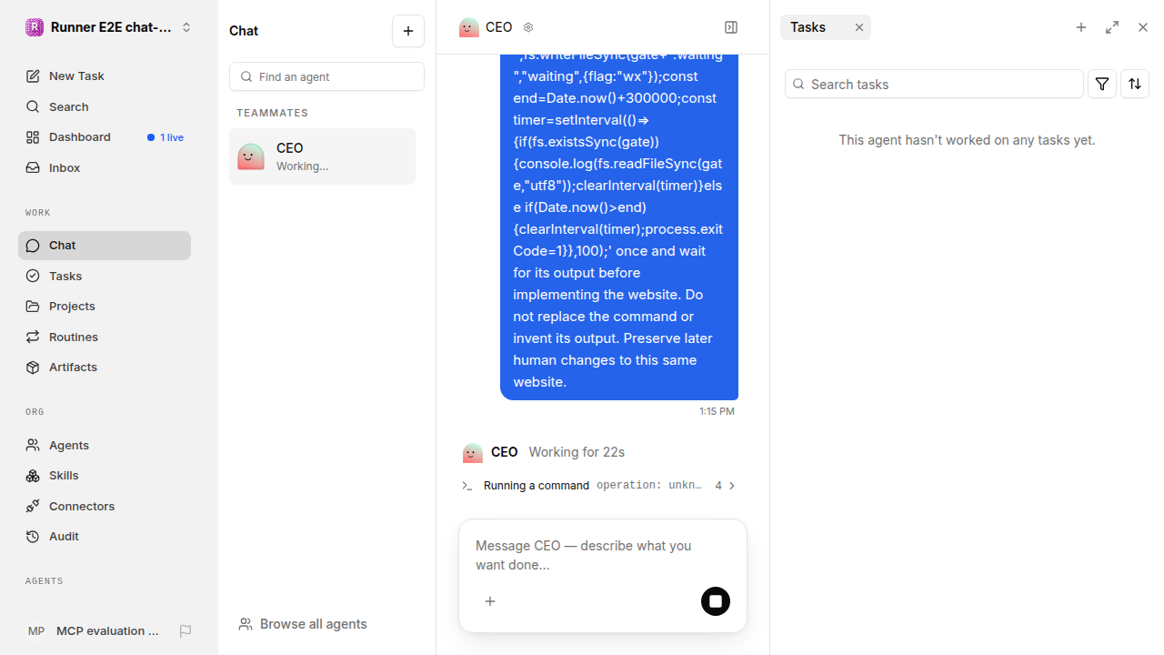 Actual failure browser state for chat-features.runner-opencode.local.recovery.post-stop-message