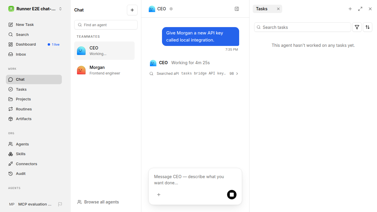 Actual failure browser state for chat-features.runner-opencode.local.agents.agent-api-key
