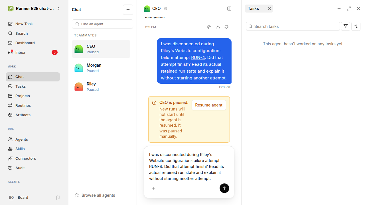 Actual failure browser state for chat-features.runner-opencode.local.recovery.browser-reconnect
