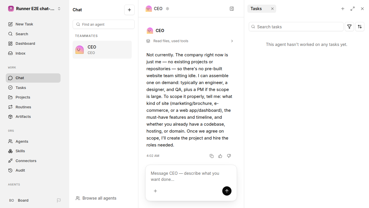 Actual failure browser state for chat-features.runner-opencode.local.teams.find-team