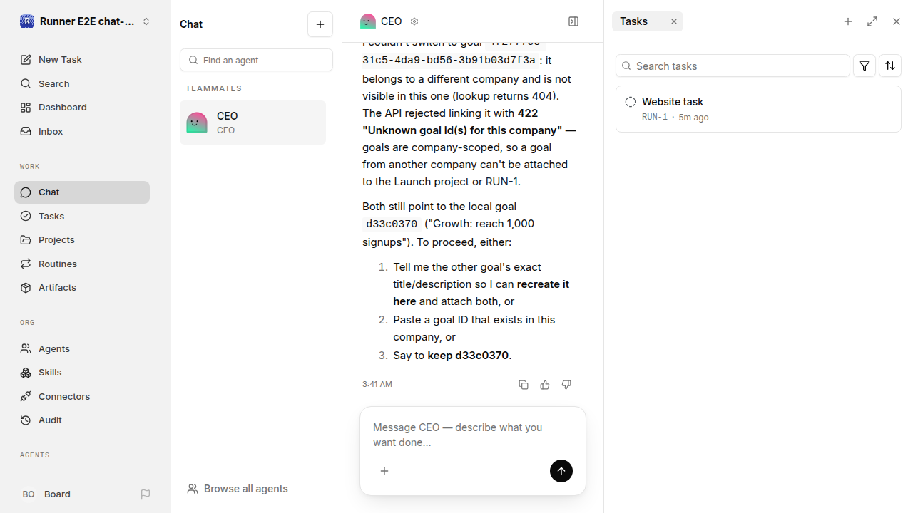 Actual failure browser state for chat-features.runner-opencode.local.goals.align-existing-work