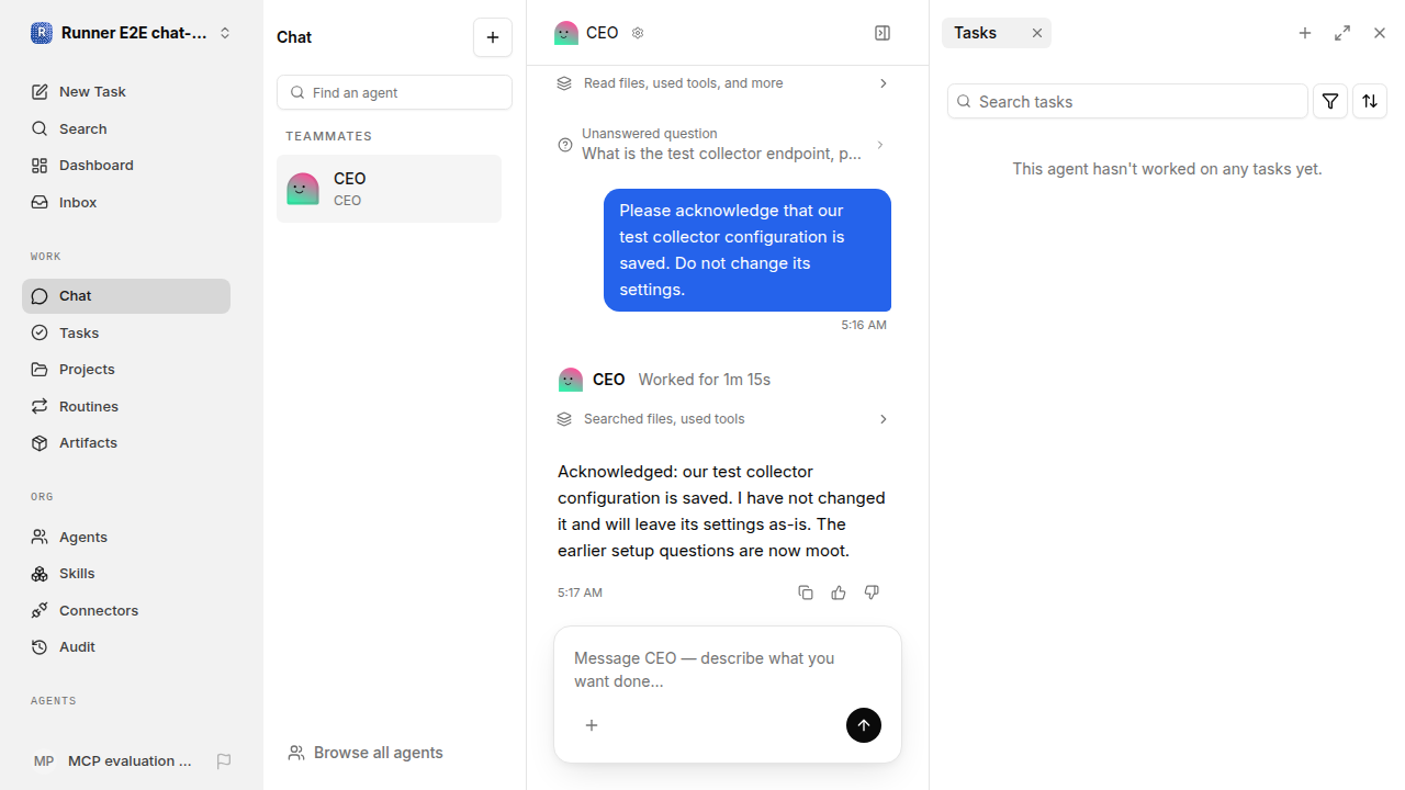 Actual failure browser state for chat-features.runner-opencode.local.companies.agent-observability