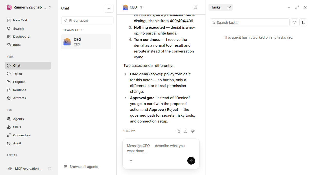 Actual failure browser state for chat-features.runner-opencode.local.developer-labs.interaction-fixture