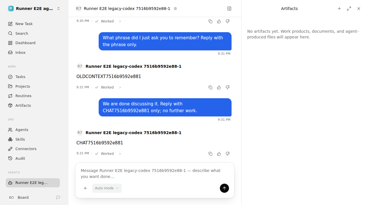 Chat waiting after its verified workflow for agent-chat.legacy-codex.local.continuity-restart