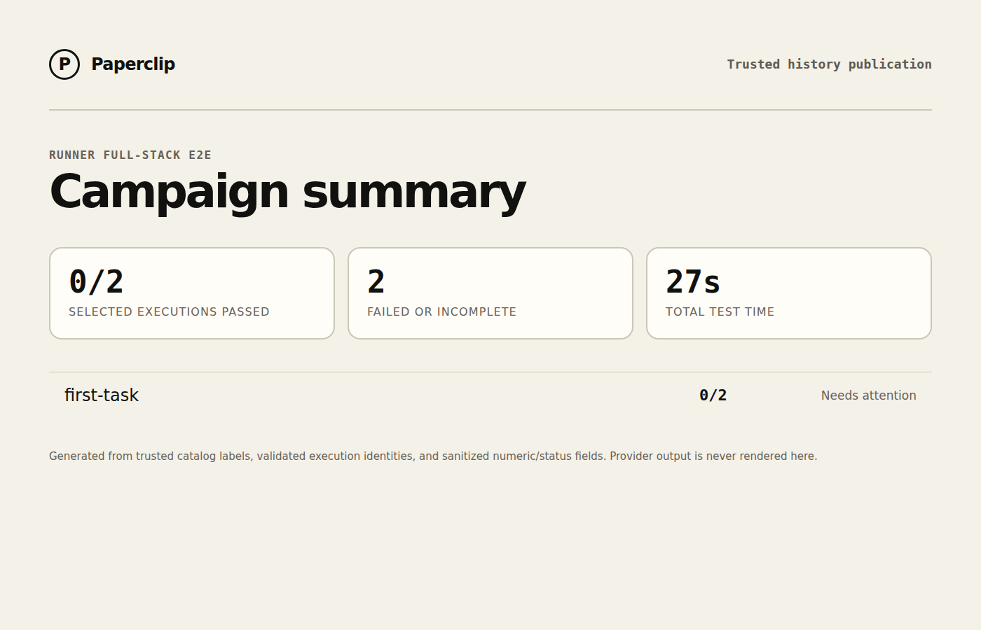 Runner E2E campaign status summary