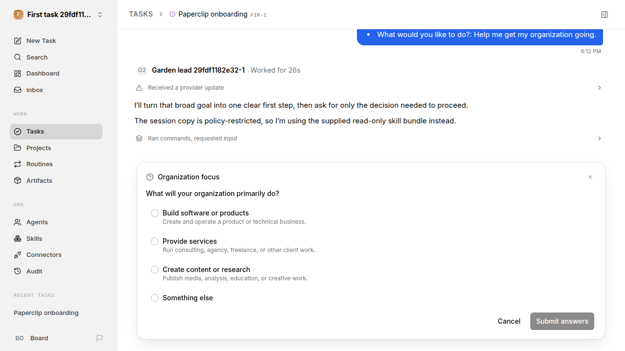First onboarding response for first-task.runner-codex.local.clarify-propose-accept