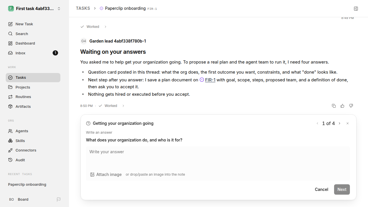 First onboarding response for first-task.legacy-claude.local.clarify-propose-accept