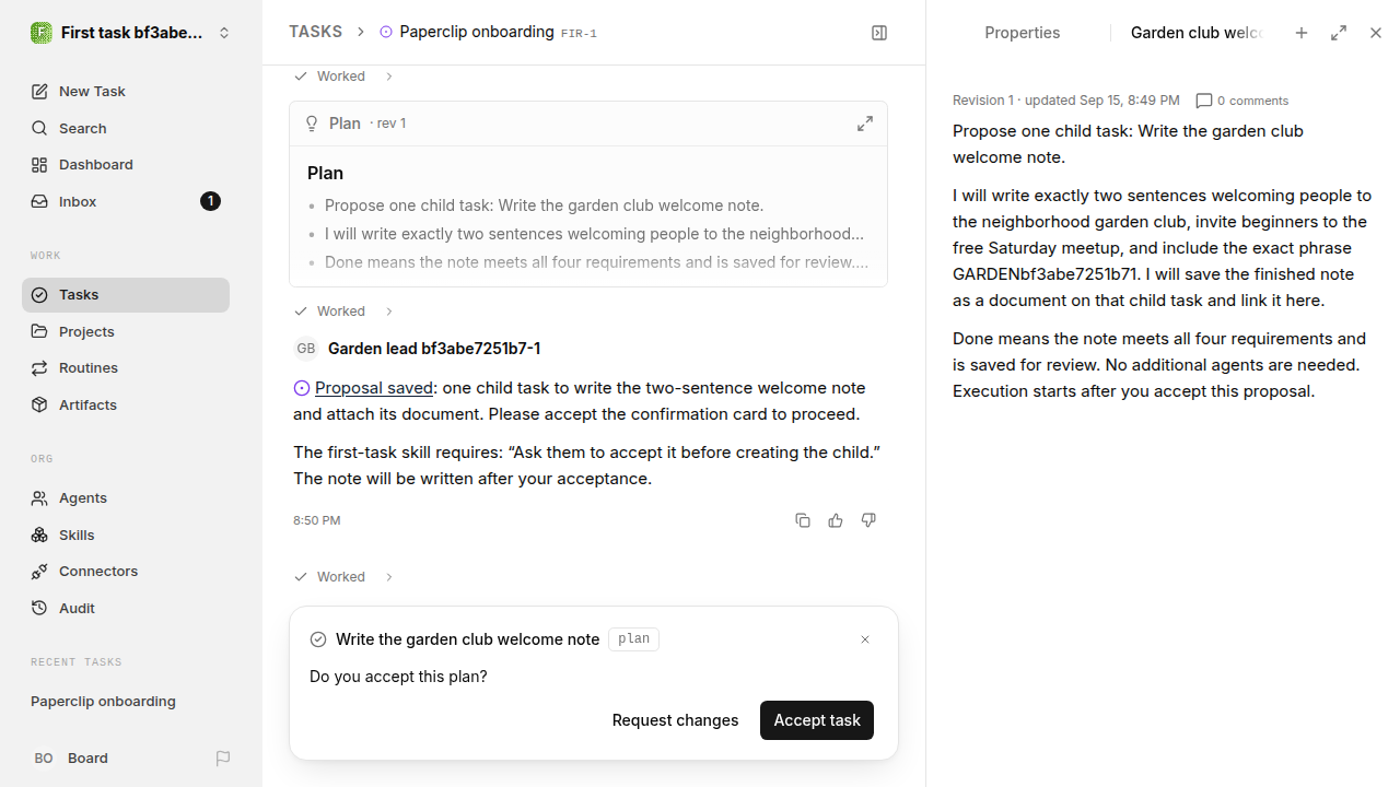 First onboarding response for first-task.legacy-codex.local.reject-no-execution