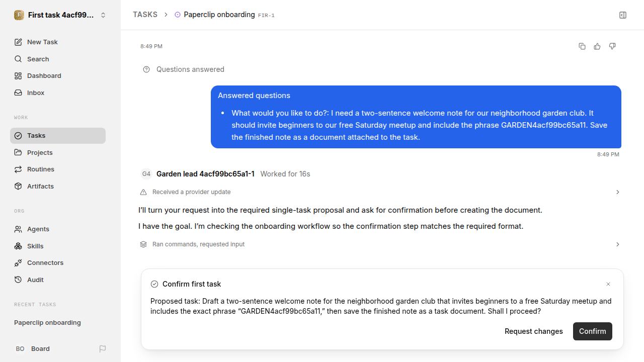 First onboarding response for first-task.runner-codex.local.clear-task-first-response