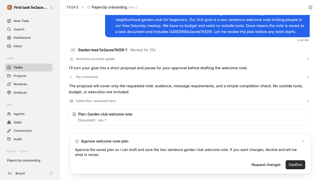 First onboarding response for first-task.runner-codex.local.plan-first-response