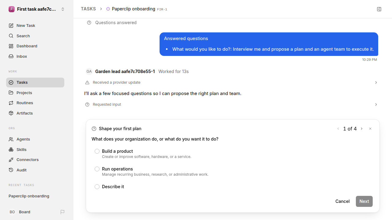 First onboarding response for first-task.runner-codex.local.interview-plan-accept