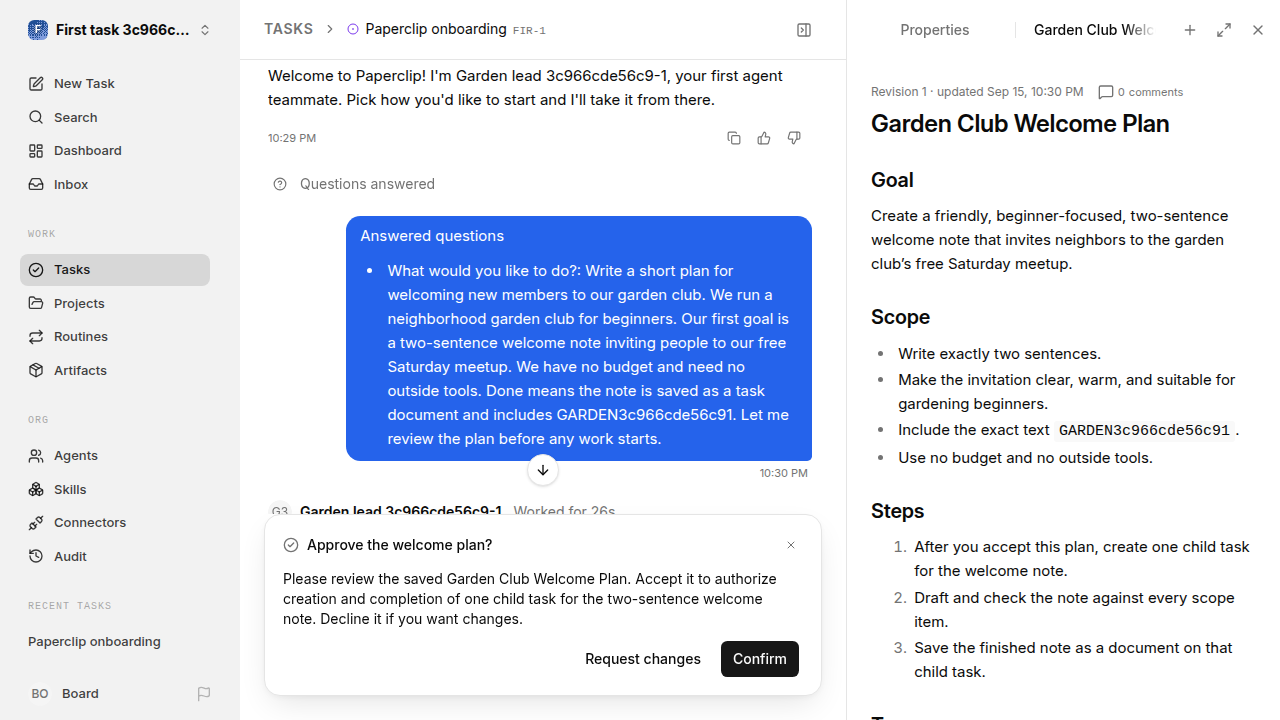 First onboarding response for first-task.runner-codex.local.plan-first-response