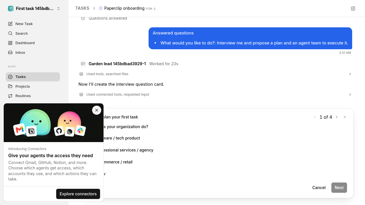 First onboarding response for first-task.runner-acpx-claude.local.interview-first-response