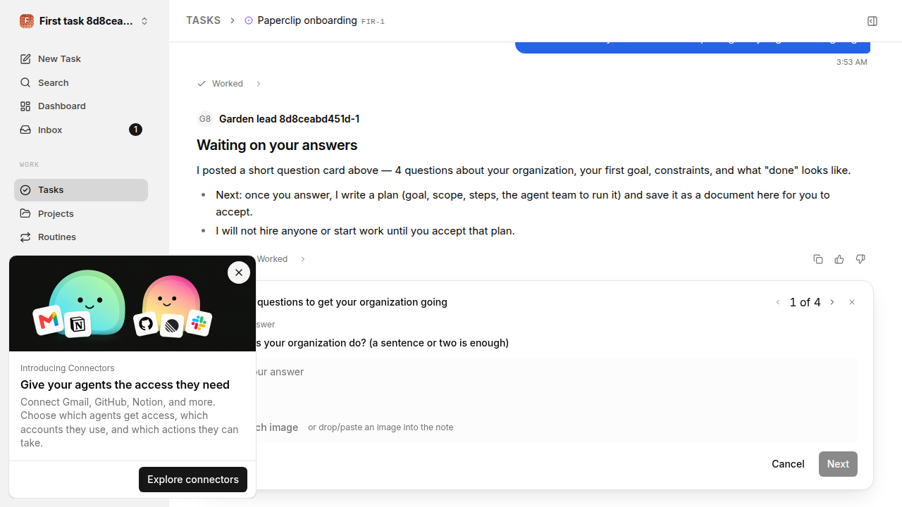 First onboarding response for first-task.legacy-claude.local.clarify-propose-accept