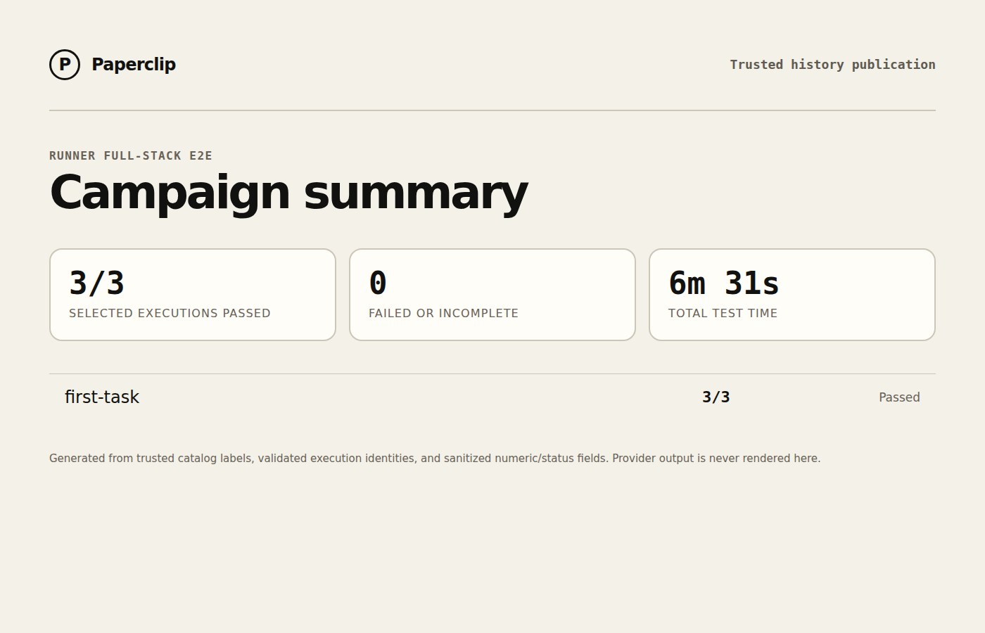 Runner E2E campaign status summary