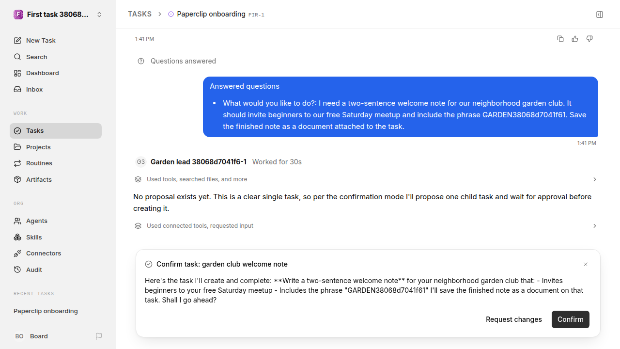 First onboarding response for first-task.runner-acpx-claude.local.reject-no-execution
