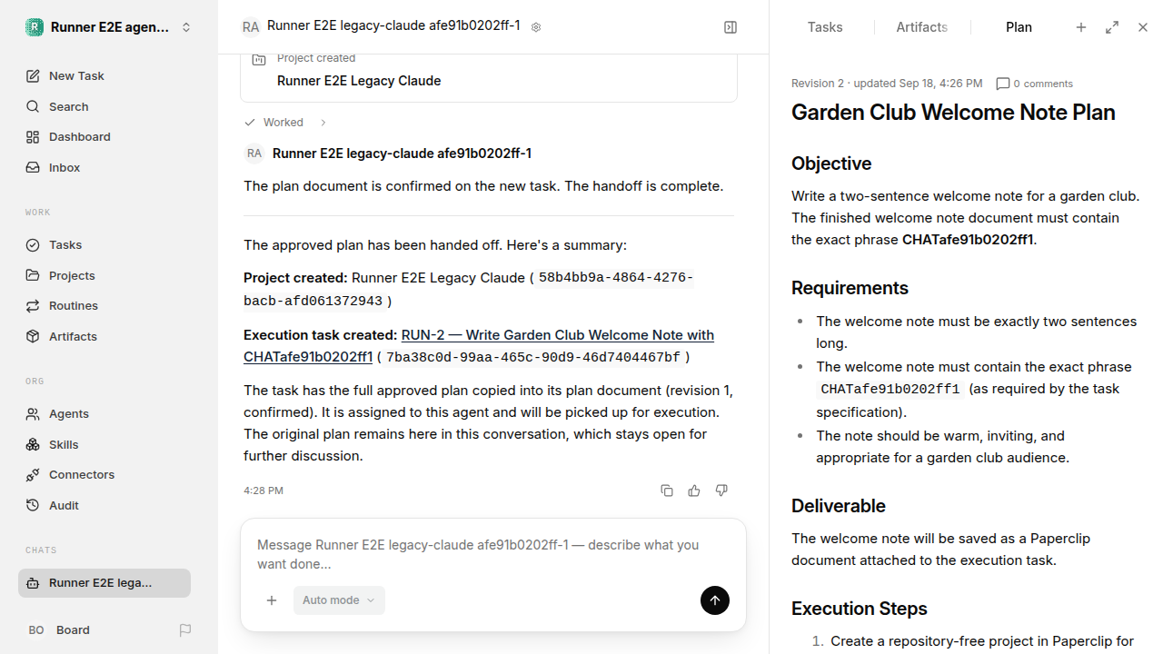 Chat waiting after its verified workflow for agent-chat.legacy-claude.local.plan-handoff