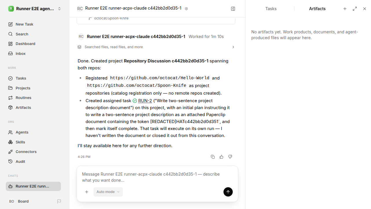 Chat waiting after its verified workflow for agent-chat.runner-acpx-claude.local.multi-repository