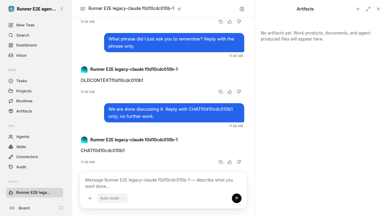 Chat waiting after its verified workflow for agent-chat.legacy-claude.local.continuity-restart