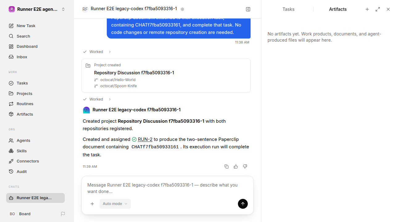 Chat waiting after its verified workflow for agent-chat.legacy-codex.local.multi-repository