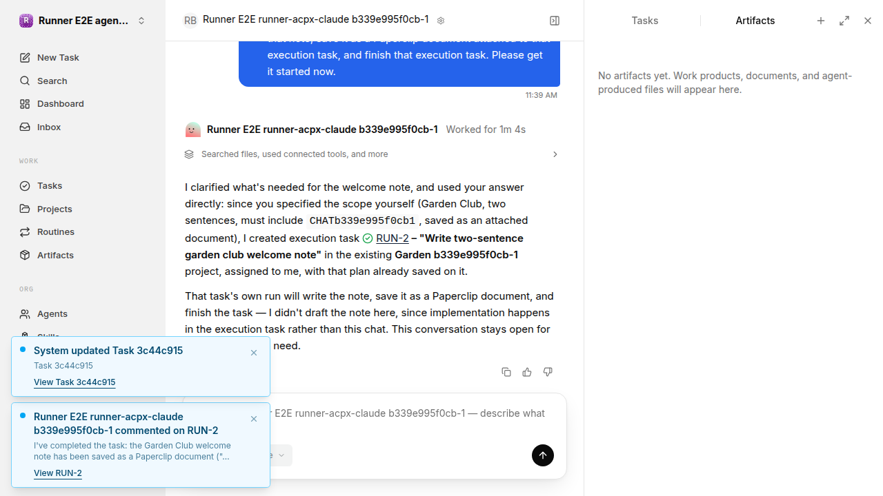 Chat waiting after its verified workflow for agent-chat.runner-acpx-claude.local.clarify-reuse