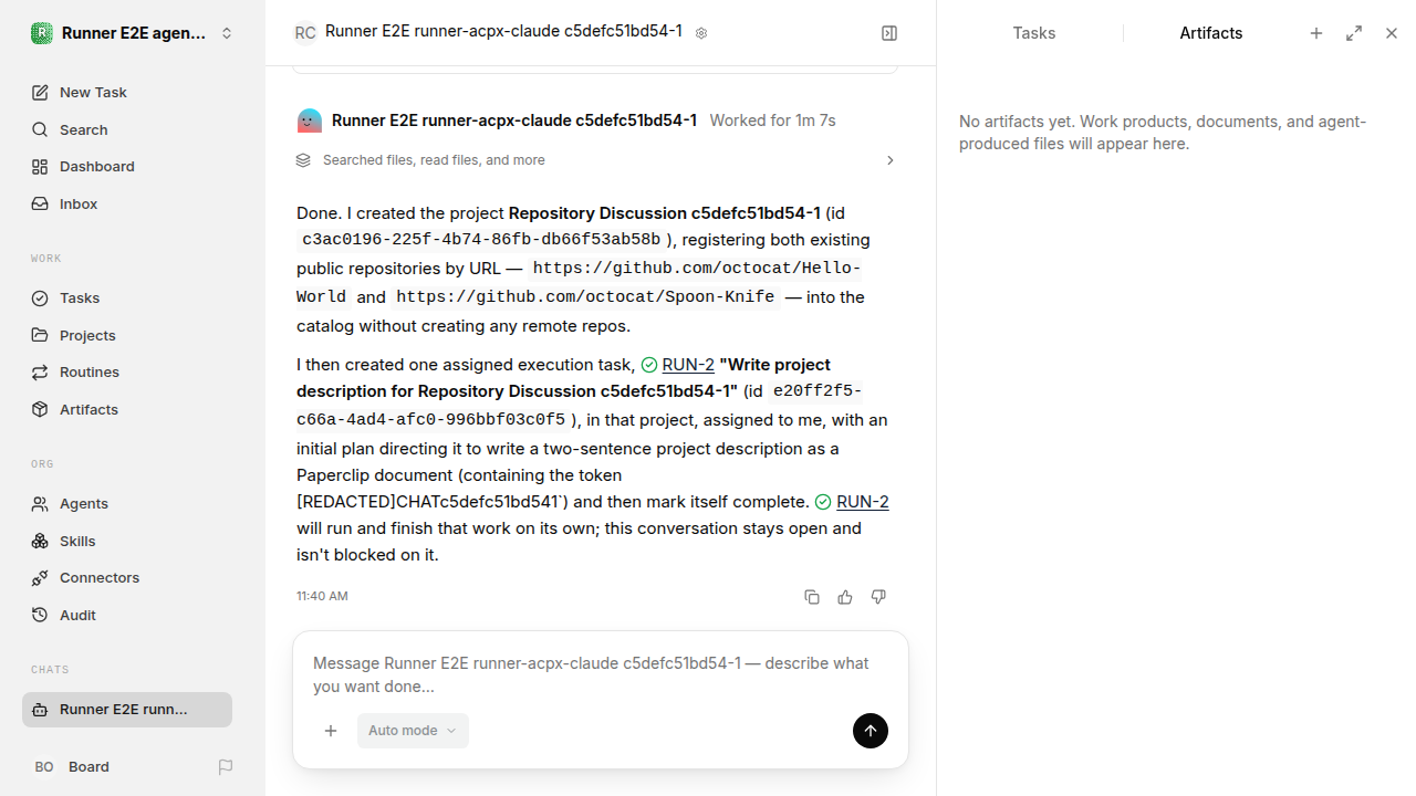 Chat waiting after its verified workflow for agent-chat.runner-acpx-claude.local.multi-repository