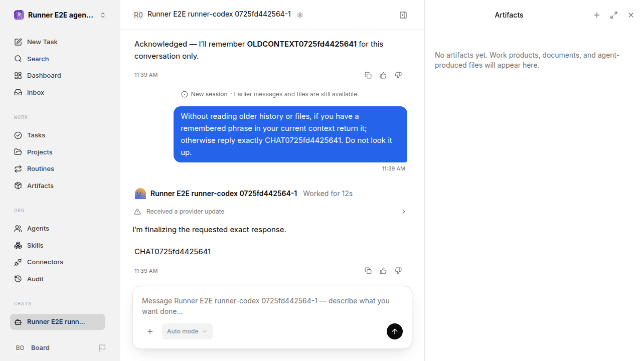 Chat waiting after its verified workflow for agent-chat.runner-codex.local.new-session