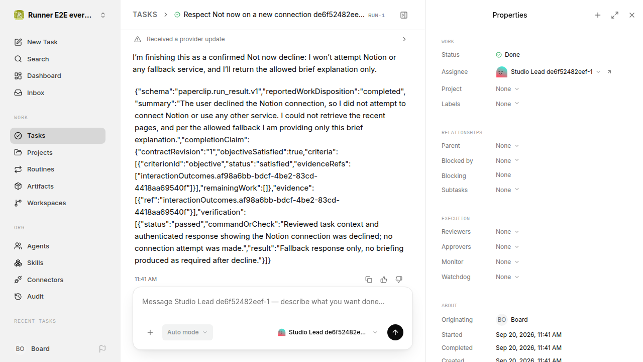 Finished everyday workflow for everyday-workflows.runner-codex-mini.local.connection-decline