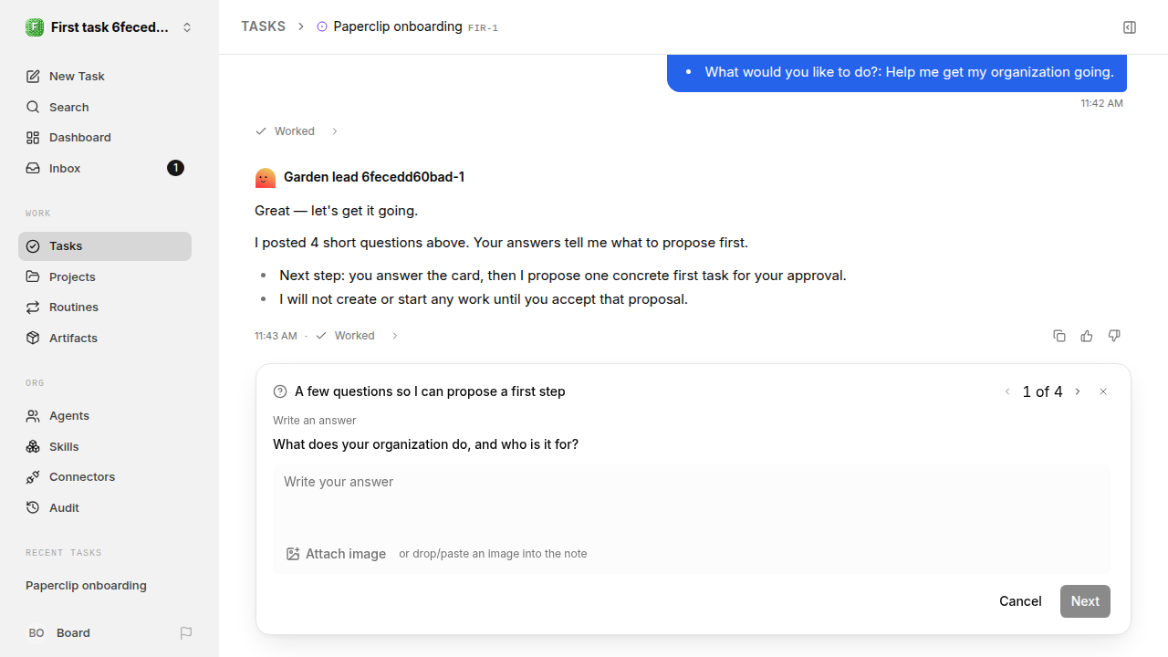 First onboarding response for first-task.legacy-claude.local.clarify-propose-accept