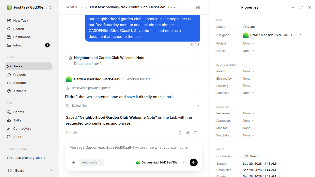 First onboarding response for first-task.runner-codex.local.ordinary-task-control