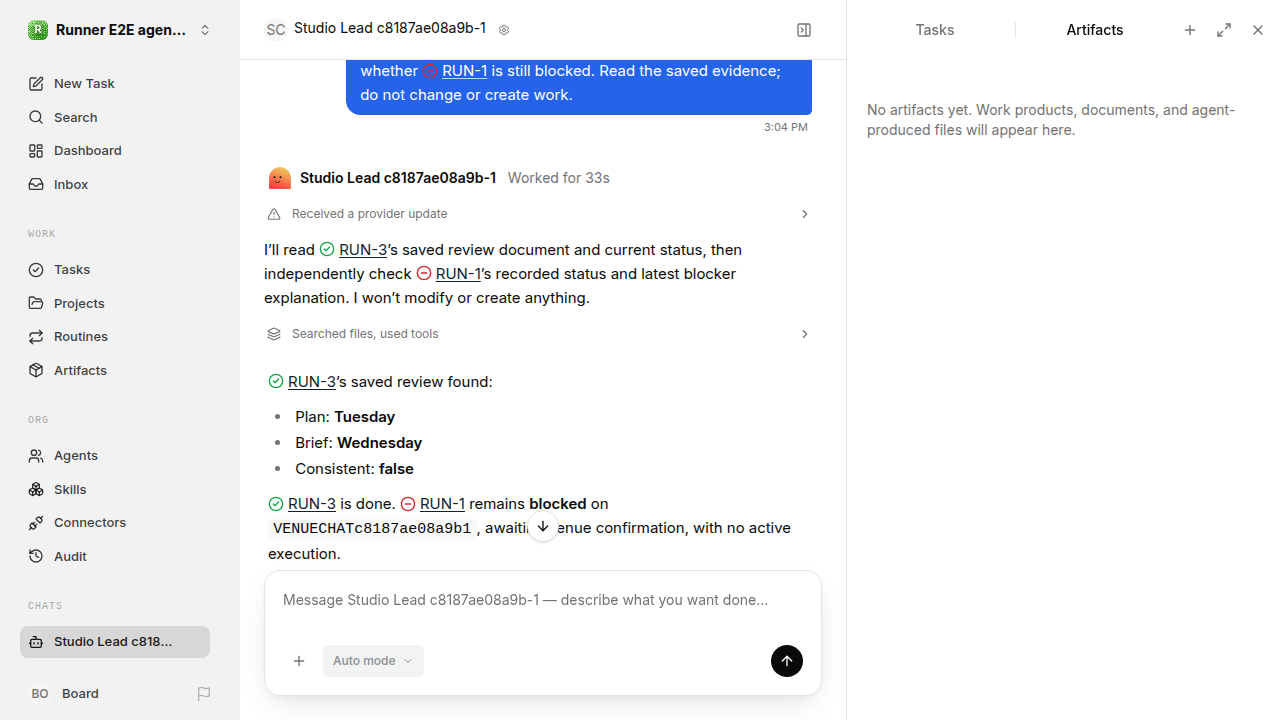 Chat waiting after its verified workflow for agent-chat-hardening.runner-codex.local.blocked-status-review