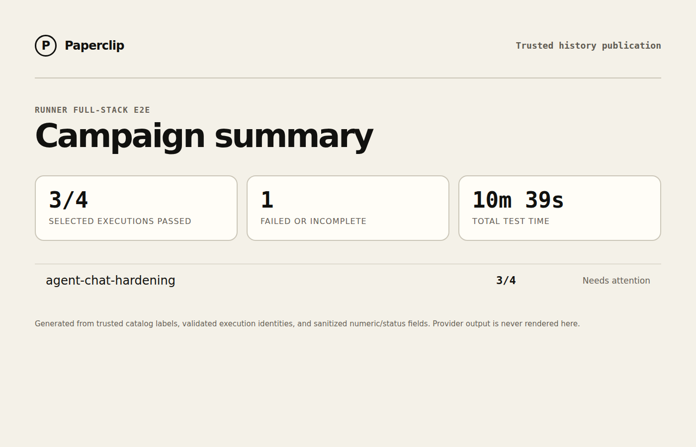 Runner E2E campaign status summary