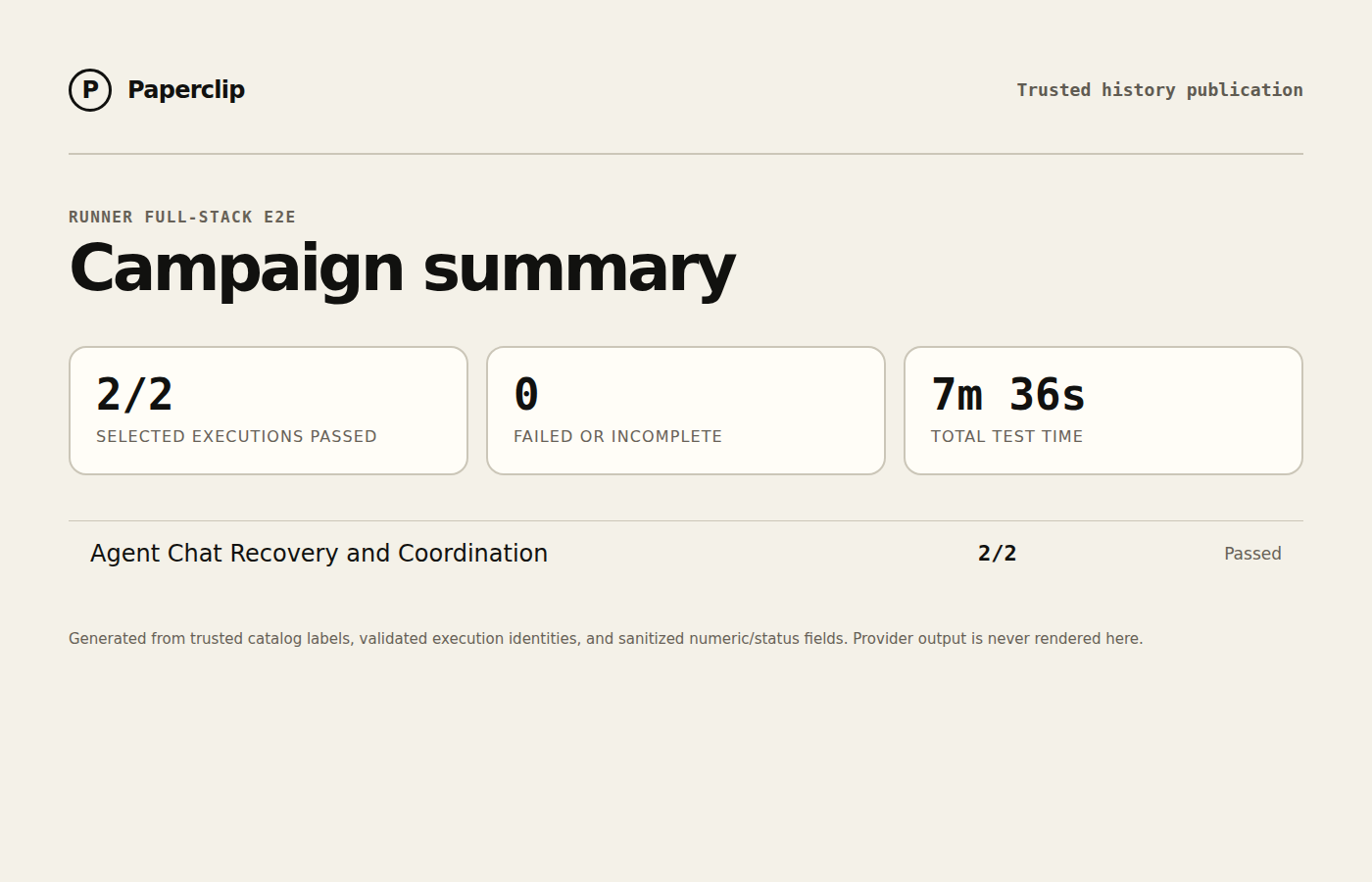 Runner E2E campaign status summary