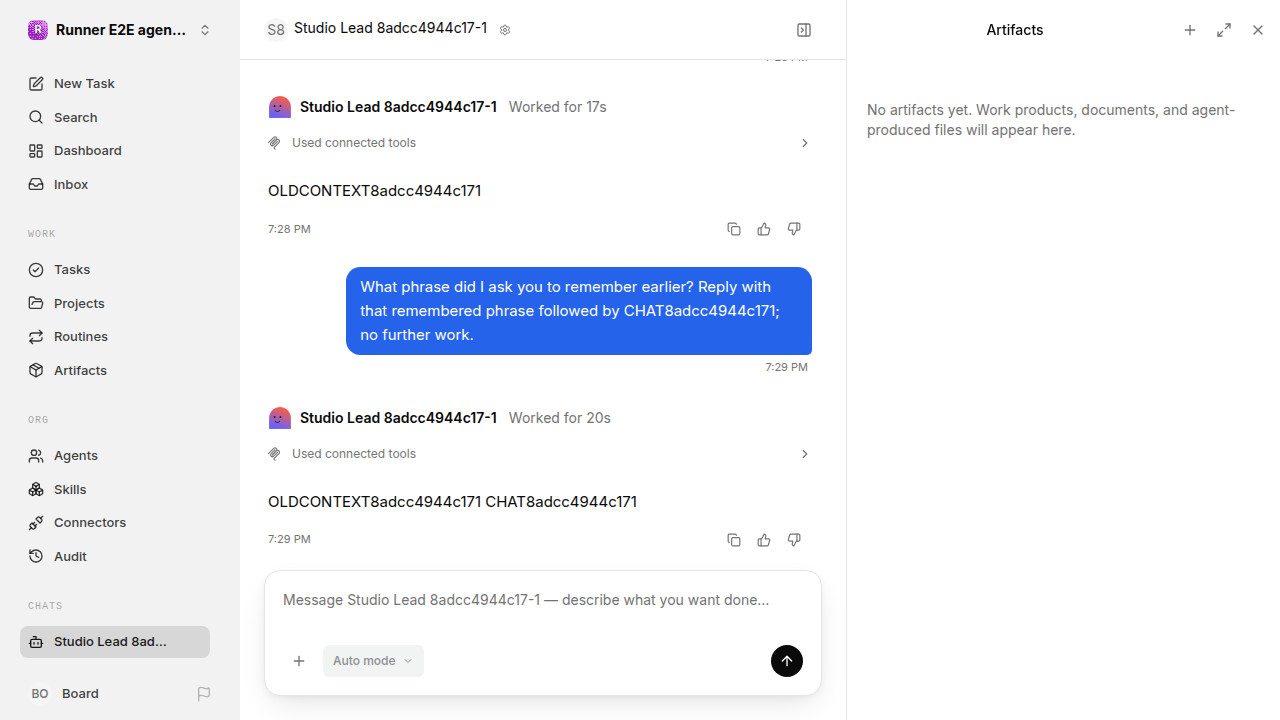 Chat waiting after its verified workflow for agent-chat-hardening.runner-acpx-claude.daytona.continuity-restart