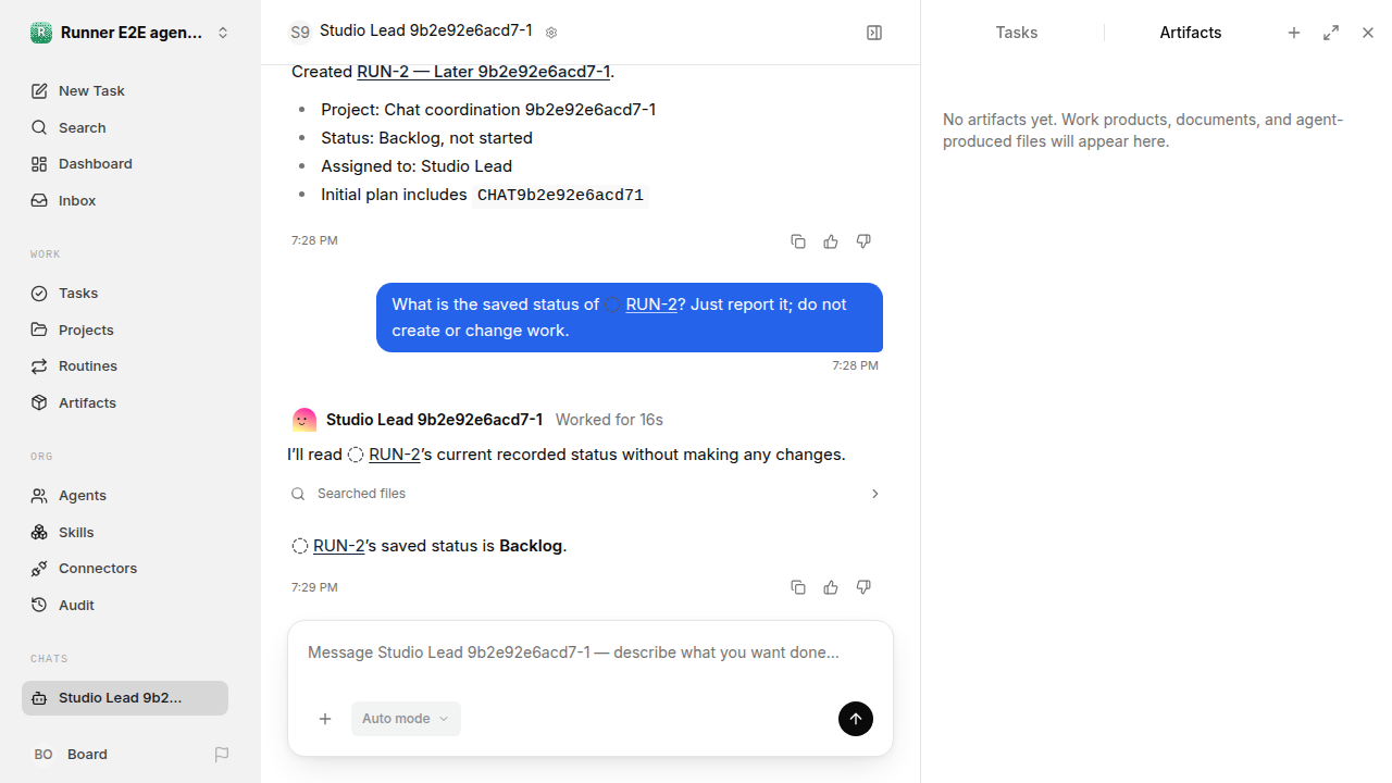 Chat waiting after its verified workflow for agent-chat-hardening.runner-codex.daytona.committed-send-retry