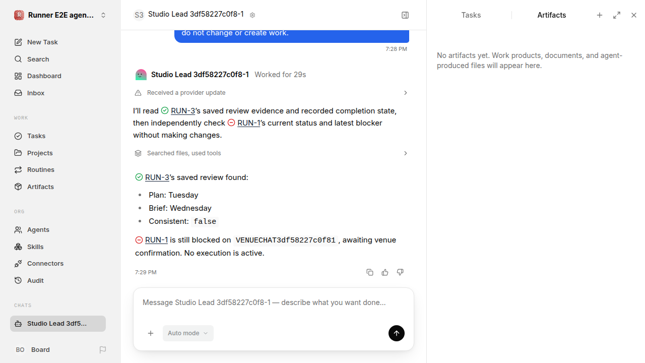 Chat waiting after its verified workflow for agent-chat-hardening.runner-codex.local.blocked-status-review