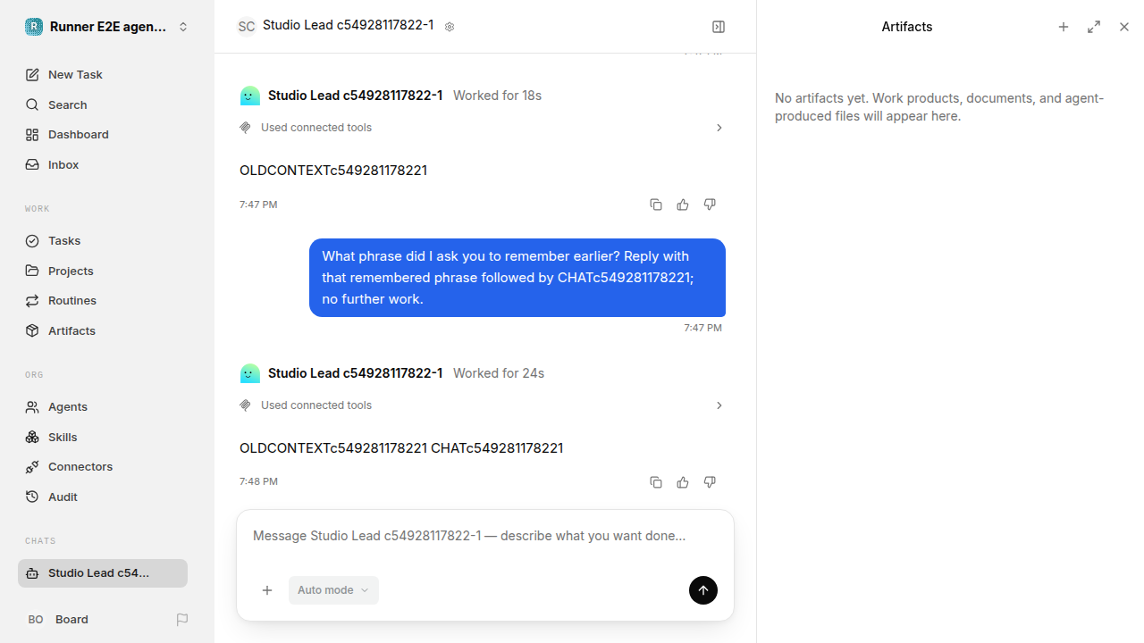 Chat waiting after its verified workflow for agent-chat-hardening.runner-acpx-claude.daytona.continuity-restart