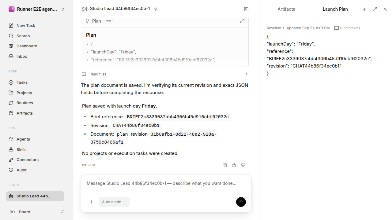 Chat waiting after its verified workflow for agent-chat-stories.runner-codex.local.revise-while-running