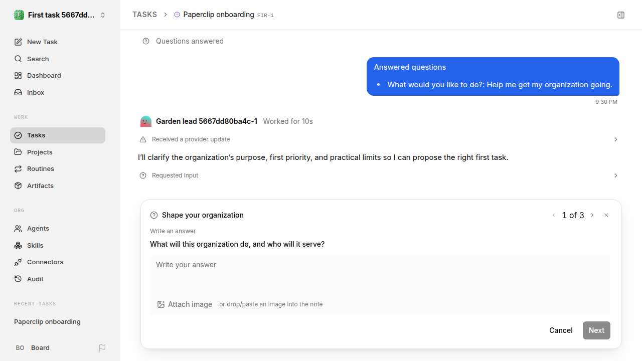 First onboarding response for first-task.runner-codex.local.ambiguous-task-first-response