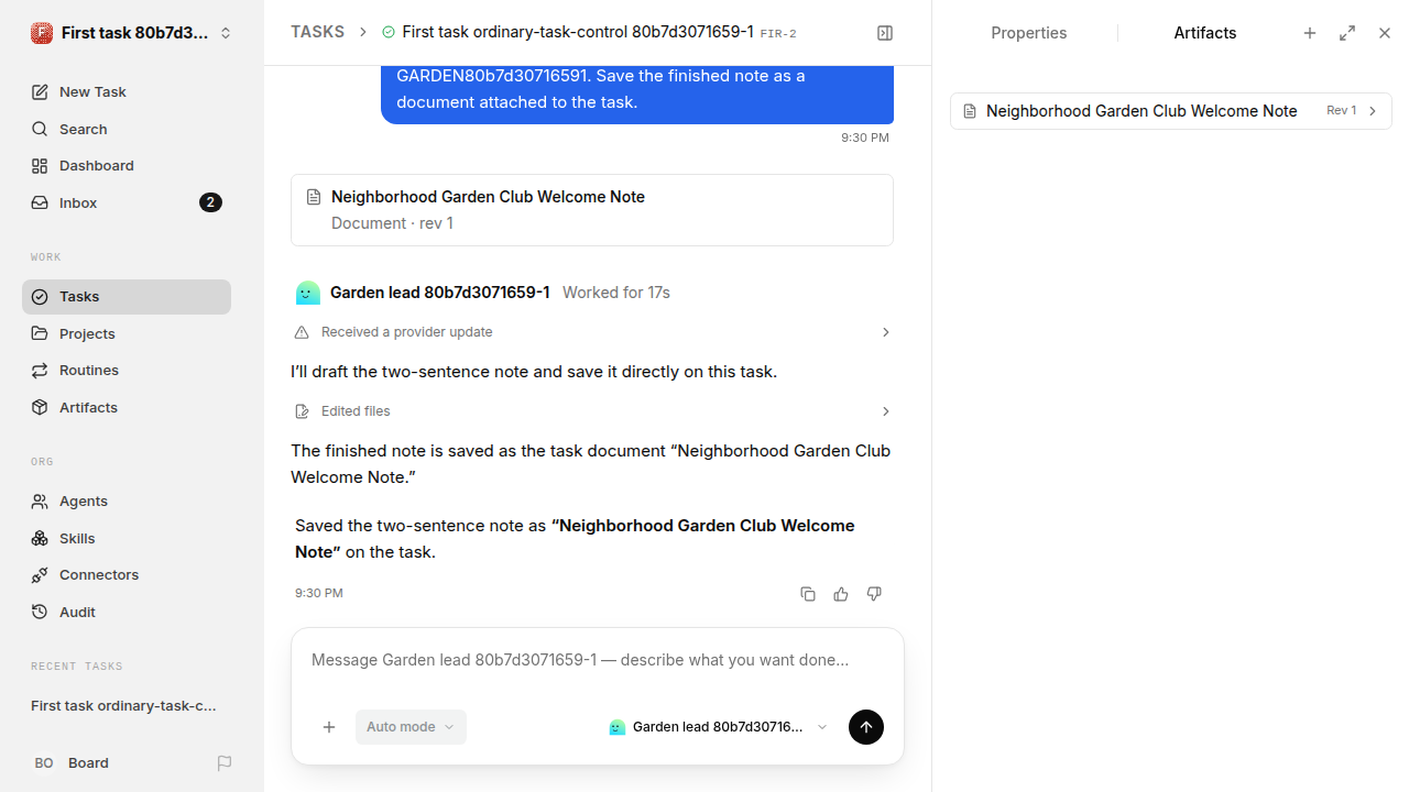 First onboarding response for first-task.runner-codex.local.ordinary-task-control