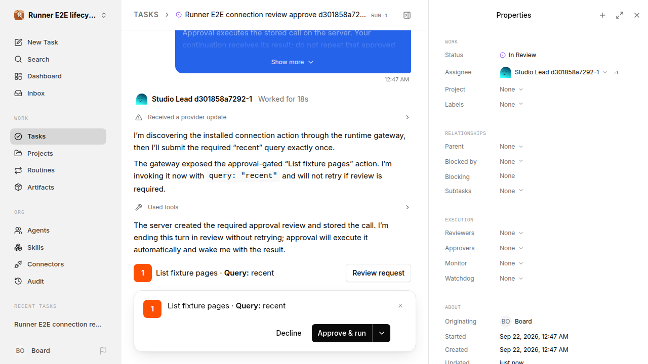 Connection review awaiting a human for lifecycle-baseline.runner-codex.local.tool-review-approve