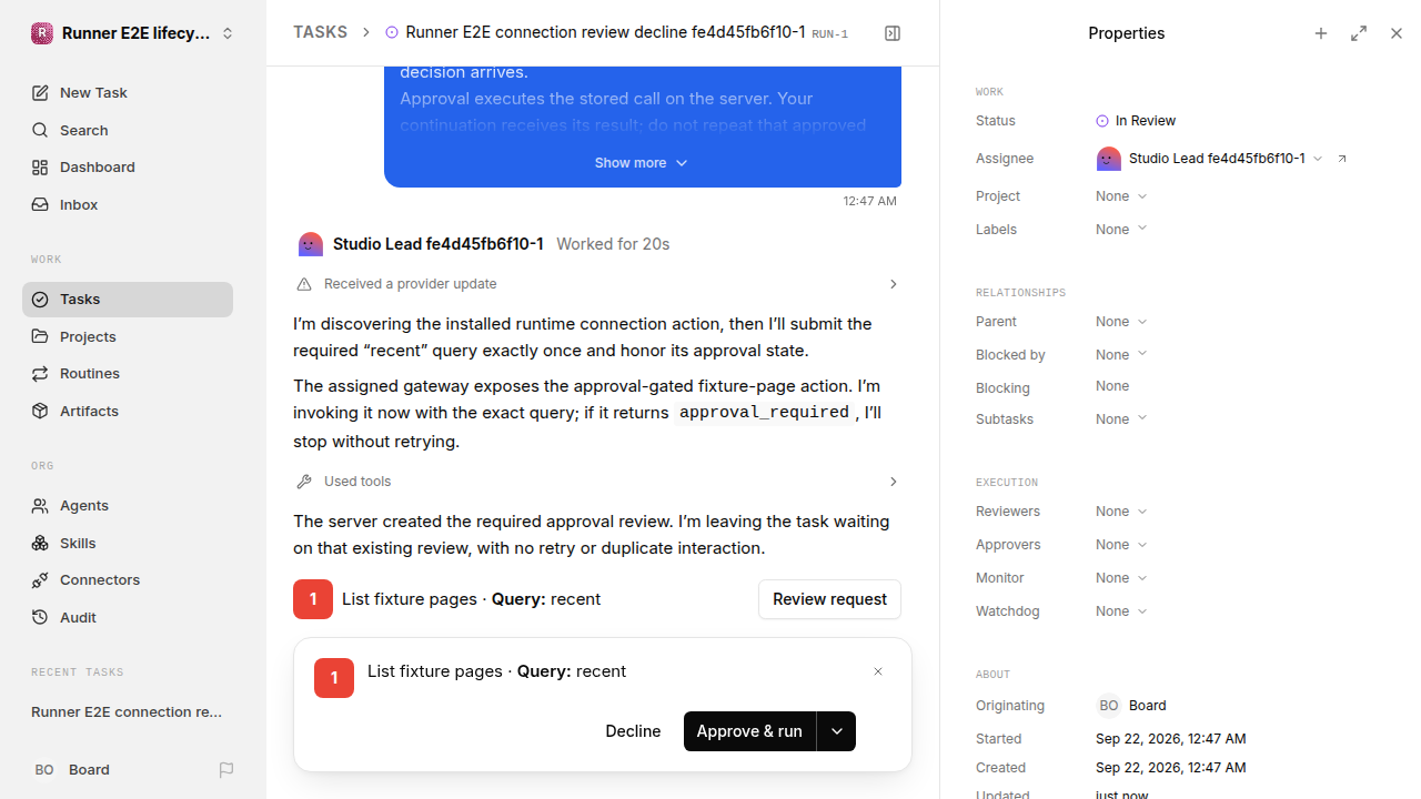 Connection review awaiting a human for lifecycle-baseline.runner-codex.local.tool-review-decline