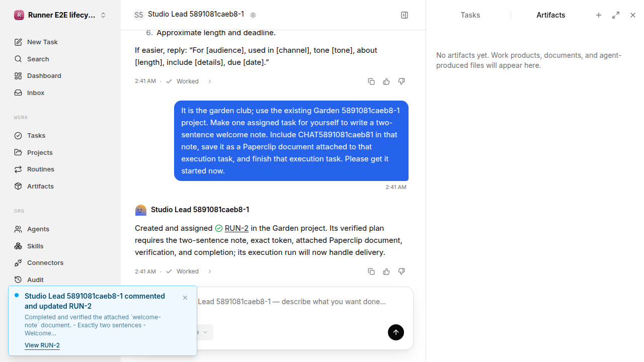 Chat waiting after its verified workflow for lifecycle-baseline.legacy-codex.local.clarify-reuse