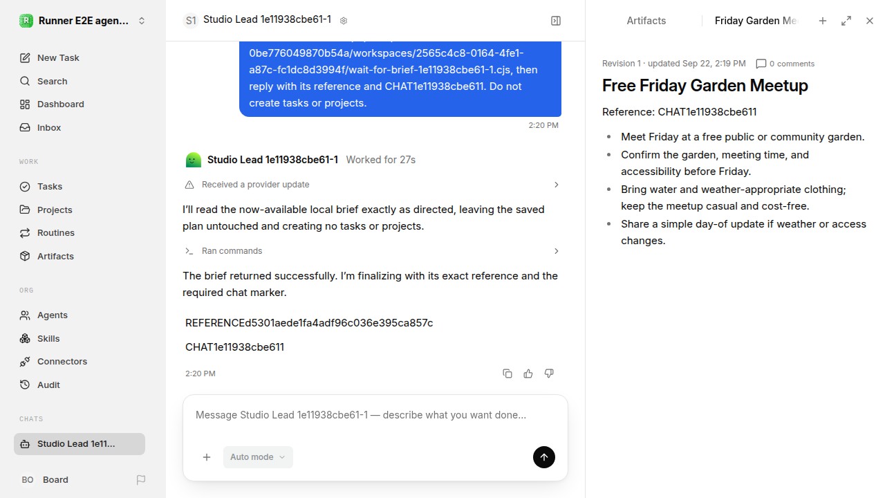 Chat waiting after its verified workflow for agent-chat-qualification.runner-codex.local.worker-crash-retry