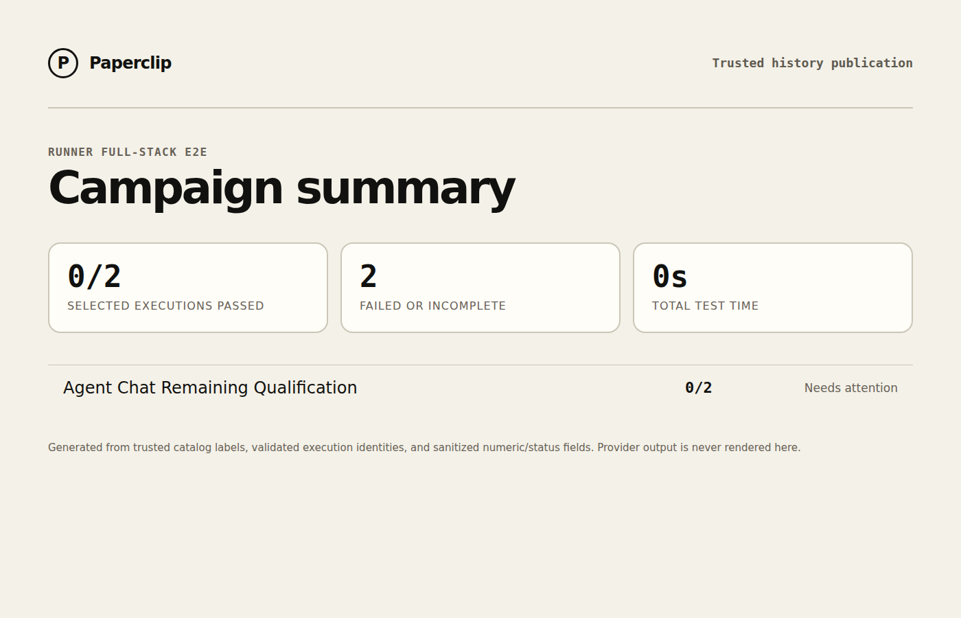 Runner E2E campaign status summary