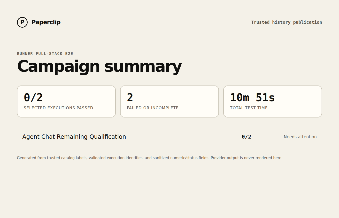 Runner E2E campaign status summary