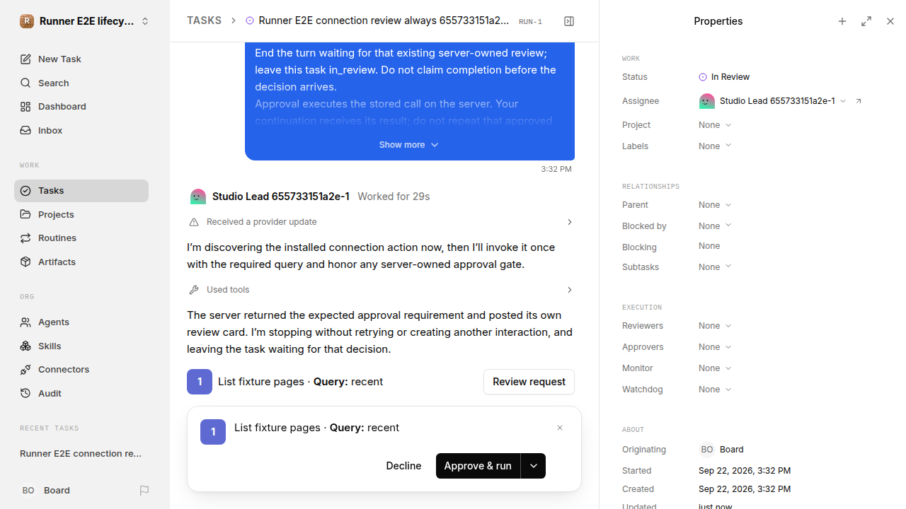Connection review awaiting a human for lifecycle-baseline.runner-codex.local.tool-review-always