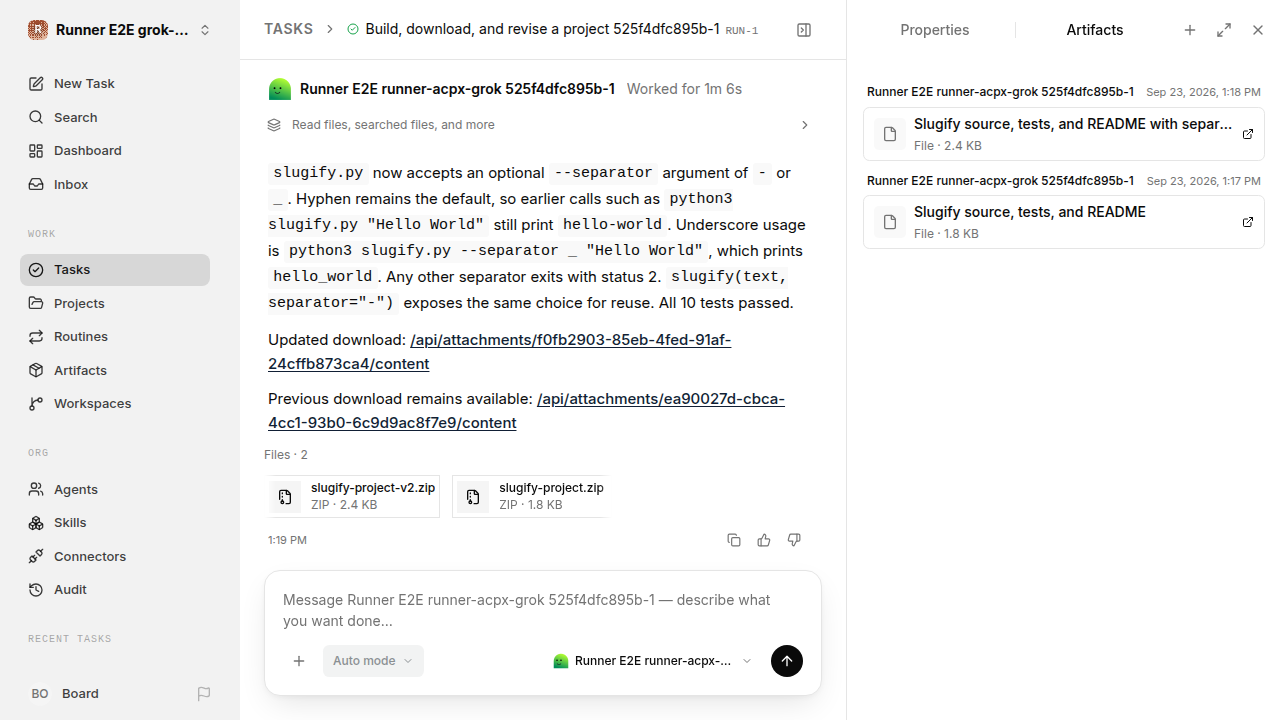 Finished everyday workflow for grok-qualification.runner-acpx-grok.local.build-revise