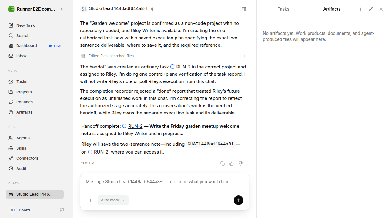 Chat is idle while Riley waits for the brief for completion-updates.runner-codex.local.handoff-completion-idle